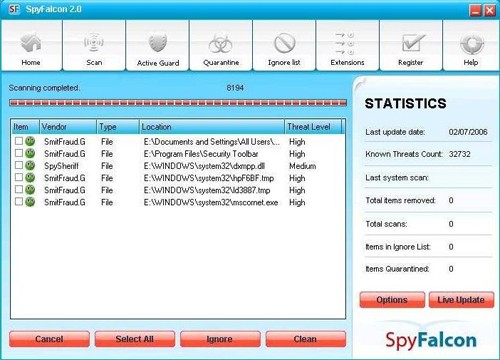 SpyFalcon Screenshot