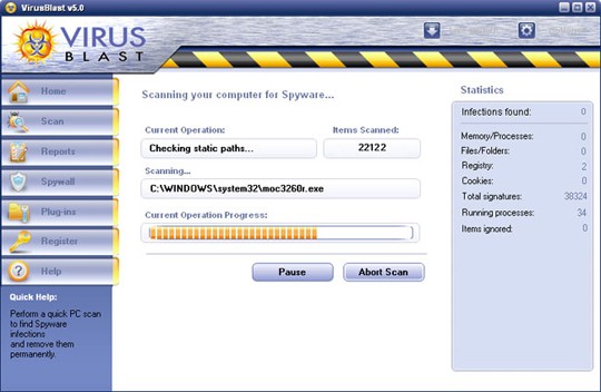  VirusBlast Screenshot