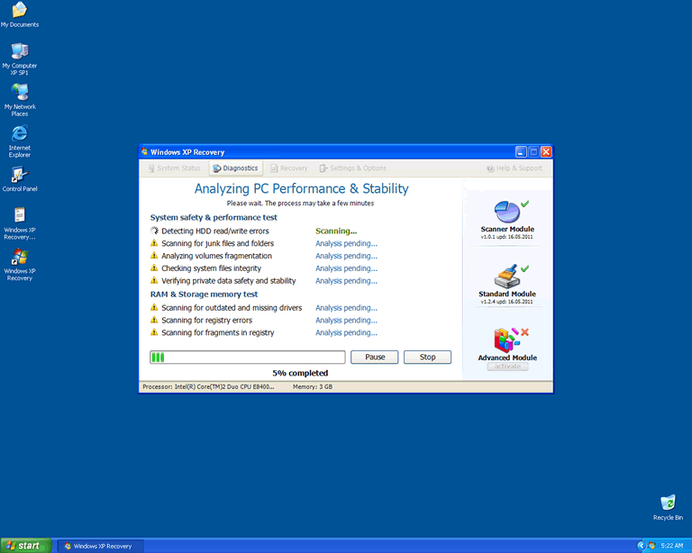 Remove Windows XP Recovery (Removal Guide)