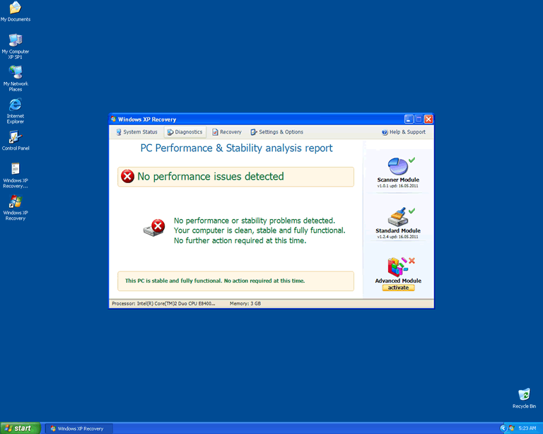 Remove Windows XP Recovery (Removal Guide)