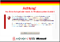 Achtung! Aus Sicherheitsgründen wurde Ihr Windowssystem blockiert Screenshot 1