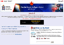Canadian Security Intelligence Service Pop-up Alert Screenshot 1