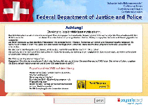 Federal Department of Justice and Police Virus Ransomware Screenshot 1