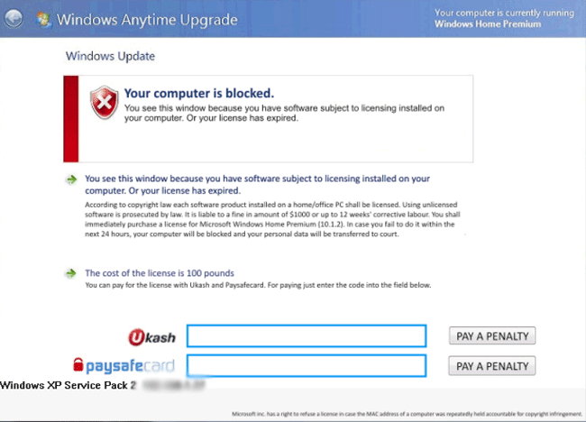 The Microsoft Windows Ukash Virus is a ransomware Trojan that creates a fak...