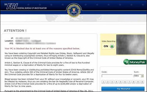 reveton ransomware fake fbi message