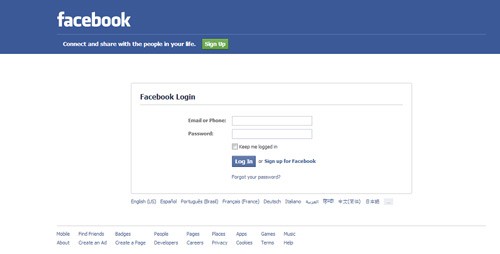 facebook phishing site