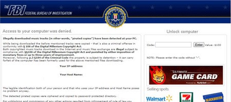 FBI Ultimate Game Card Virus