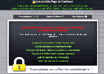 Unlock this Page to Continue! Virus Screenshot 1