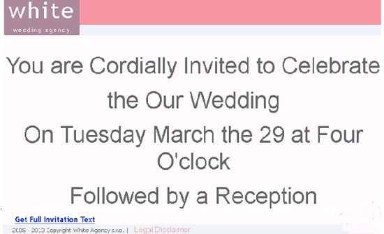 you are invited to our wedding spam message