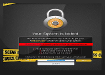 Your System is Locked Ransomware Screenshot 1