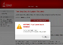 Java Software Critical Update Pop-up Alert Screenshot 1