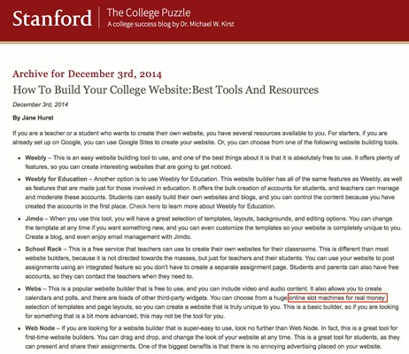 stanford university blended link